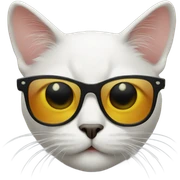 Cat with sunglasses sticker