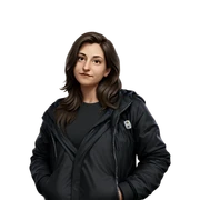 nighttime outdoor portrait of girl sticker