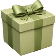Pale olive gift box sticker