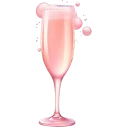 Tilted pink champagne  sticker