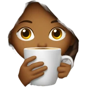 girl inside a blanket sipping coffee eyes closed sticker
