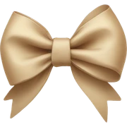 Beige bow sticker