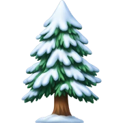 Snow on pine tree sticker