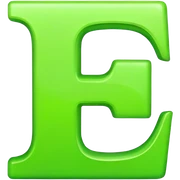Letter E  sticker
