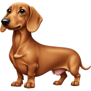 Dachshund making a shirt sticker