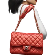 Front Chanel bag Red sticker