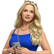blonde girl with stylish accessories sticker