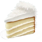 Coconut cake slice sticker