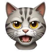 Cat angry sticker