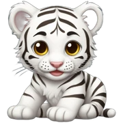 Baby white Tiger sticker