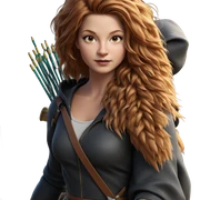 girl with arrow and quiver sticker