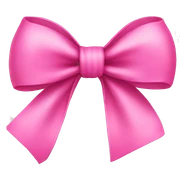 Pink bow sticker