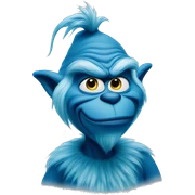blue grinch sticker