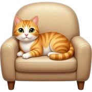 Gato acostado en sillon sticker