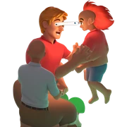 happy boys having fun sticker