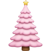 light pink Christmas tree sticker
