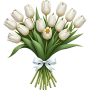 лwhite tulip bouquet sticker