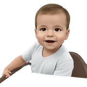 happy boy on white background sticker