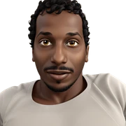 smiling dark-skinned male portrait sticker