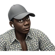 dark-skinned boy in hat sticker