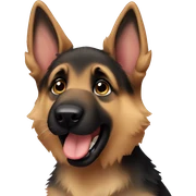 German shepherd puppy sticker