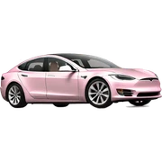 Light pink tesla sticker