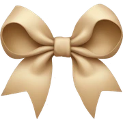 Beige bow sticker