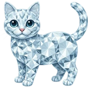 Make a cat out of diamonds  sticker