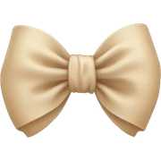 beige bow sticker