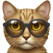 Cat with sunglasses sticker