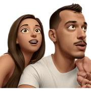 girl and boy in shirts sticker