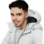 smiling boy in white jacket sticker