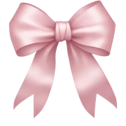 light pink ribbon bow sticker