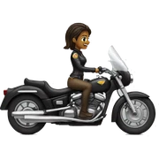 woman motorcyc sticker