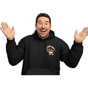 smiling guy in black hoodie sticker