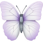 Lilac white butterfly  sticker