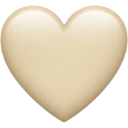 Beige heart  sticker