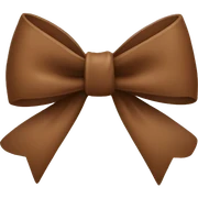 Single brown bow sticker