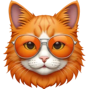 Cat with sunglasses sticker