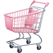 Pale pink empty shopping cart sticker