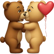 Teddy giving kiss sticker