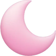 pink crescent moon  sticker