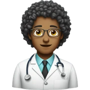 Curly haired doctor sticker