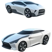 Futuristic car emoji sticker