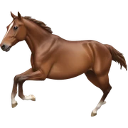 jumping brown Thoroughbred horse sticker