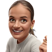 realistic girl with earrings sticker