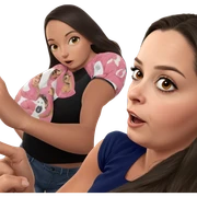 realistic portrait of girls sticker