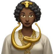 Priestess with golden snake  sticker