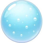 Light blue cleaning bubbles sticker