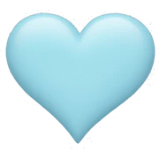 pastel blue heart sticker